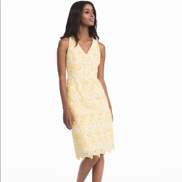 WHBM NWT Floral Sleeveless Cutout Sheath Dress - Picture 2 of 8